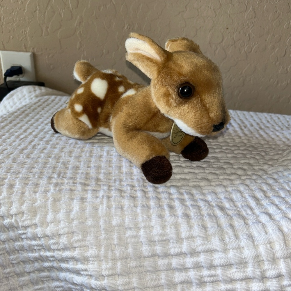 Cuddly Fawn Plush Toy - Tan and White